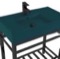 Modern Console Sink Vanity, Green Ceramic Sink, 32